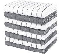 AIDEA Microfibre Tea Towels Pack of 8, Dish Cloth Super Soft Absorbent and Lint Free, Multi-Purpose Microfibre Dish Rags for Kitchen 38 x 63 cm