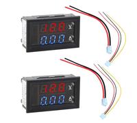 Aideepen 2 Pcs 0.28"Digital Voltmeter Ammeter DC 0-100V 10A, Volt Amp 2in1 Tester for 12V / 24V Multimeter Amperage Meter Volt Amp Gauge Panel