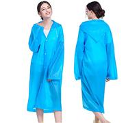 AIDEGER EVA Rain Ponchos for Adults, 2 Pack Reusable Raincoats with Hoods and Sleeves Lightweight Rain Jacket