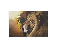 AIDEMEI Canvas Wall Art Abstract Canvas Wall Decor Lion Of Judah Jesus Christ Wall Art Living Abstract Canvas Landscape Office Decoration Unframe-style 08x12inch(20x30cm), 12 x 08 in (30 x 20 cm)