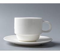 AIDEMEI Small Coffee Cup and Saucer Simple 125Ml Italian Coffee Cup Mug Solid Color Ceramic Cup