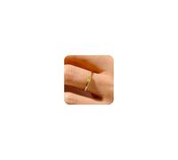 Aidenn Gold Birthstone Rings for Women Non Tarnish 14K Gold Plated Stackable Peridot Ring Dainty Teen Girls Mothers Birthday Gifts Engagement Wedding Promise Rings Gemstone Jewellery Sizes S