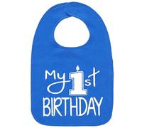 Aiden's Corner Handmade Cute Baby Boy Girl First Birthday Smash Cake Bibs - My 1st Birthday Bib (White Royal Bib)
