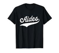 Aides - Student Aid Retro University Aesthetic Sports Value Graphic T-Shirt, Men, Black, M