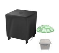 Aidetech Cover for Patio Table with Umbrella Hole, Umbrella Side Table Cover, Waterproof Rattan Wicker Umbrella Stand Table Cover Outdoor Umbrella Table Cover- 22”L x 22”W x 18”H