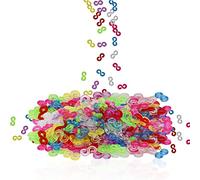 Aidi 240Pcs Loom Bands S Clips, Colorful Rubber Band Connectors Refills Kit With Hooks for Craft Making DIY Bracelet Weaving Necklace Jewelry Accessories