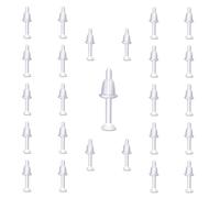 Aidi 25 Pairs Plastic Earring Backs for School - Clear Earrings for Men & Women, DIY Jewelry Making