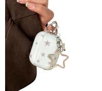 AiDianFuYa Compatible for Airpods pro 3 Case with Cute Star Printing Aesthetics Design Shockproof Keychain for Girls Women Protector Cover (for Airpods pro 3)