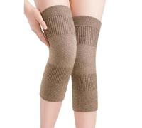AIDIER Men Women Thermal Cashmere Knee Warmer Stretchy Knit Knee Sleeve Anti-Slip Arthritic Knees Brace Soft Night Sleep Leg Warmers Cosy Warming Knees Pads for Joint Pain Relief Elders Gift