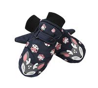 AIDIER Thermal Winter Ski Mittens for Kids Insulated Snow Gloves 3-8 Years Girls Boys Faux Fur Lined Warm Gloves for Skiing Snowboarding Easy-On Wrap Cold Weather Waterproof Gloves for Boys Girls