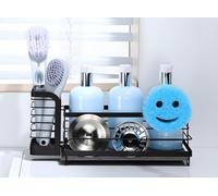 AIDILI for Scrub Daddy & Mommy Sponge Holder, Kitchen Sink Caddy for Soap Dish & Adjustable Dish Brush Holder, with Diatomite Stone Sink Tray, Instant Dry