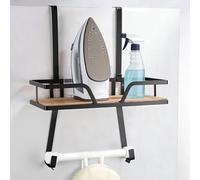 AIDILI Ironing Board Hanger - Over The Door Ironing Board Holder Iron Holder Wall Mount, Laundry Room Organization and Storage for Iron, Steam & Supplies, Fits Up to 1.8 in Door