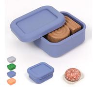 AIDIMMING Small Silicone Travel Soap Case, Shampoo Bar Holder for Bar Soap - Leakproof Portable Soap Case with Drainage for Shampoo, Conditioner Soap Bars - Ideal for Travel, Gym, Camping (Deep Blue)