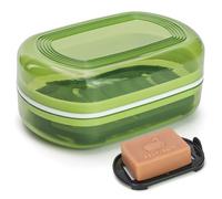 AIDIMMING Travel Soap Case, Bath Soap Holder, Bar Soap Dish with Lid for Traveling,Portable Bar Soap Container for Traveling, Camping, Gym, Bathroom (Green)