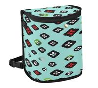 aidingzhi 100% Leak-Proof Foldable auto Trash can Leak-Proof & Spill-Proof Accessories for Women Interior Cute Car Accessories for Women Men 6L - Green Board Games Pattern Blue