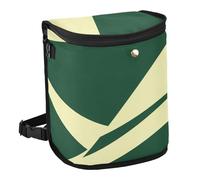 aidingzhi 100% Leak-Proof Foldable auto Trash can Portable can with lid and Storage for Women Men Road Trip Essentials 6L - Abstract Art Green Beige