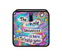 aidingzhi 100% Leak-Proof Foldable Camp Trash can Waterproof & Odor-Free Garbage can for Back Fit for All Cars 6L - Colorful Words Dreamy Abstract