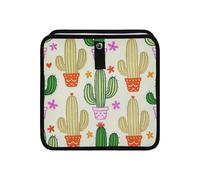 aidingzhi 100% Leak-Proof Foldable cupholder Trash can Portable Garbage Bag for car Car Accessories for Women Men 6L - Cartoon Cactis Bloom Green White