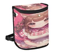 aidingzhi 100% Leak-Proof Foldable Garbage bin Multipurpose Garbage Bag for car for Women Men Road Trip Essentials 6L - Cute Peach Cute Anime Girl