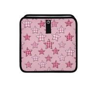 aidingzhi 100% Leak-Proof Foldable seat Trash can Portable car Trash can for Women Car Accessories for Women Men 6L - Cartoon Pink Checkered Plaid Star