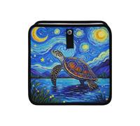 aidingzhi 100% Leak-Proof Foldable Small Trash can Waterproof car Accessories for Women Interior Car Accessories for Women Men 6L - Blue Art Star Turtle Blue