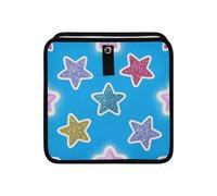 aidingzhi 100% Leak-Proof Foldable Tiny Trash can Leak-Proof & Spill-Proof Garbage can for car Car Accessories for Women Men 6L - Fake Glitter Cartoon Star Blue