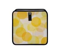 aidingzhi 100% Leak-Proof Foldable Tiny Trash can Multipurpose Trash can for Cars SUV Car Accessories for Women Men 4L - Polka Dot Round Modern Abstract Yellow