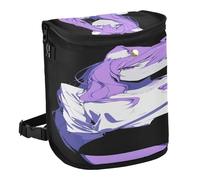 aidingzhi 100% Leak-Proof Foldable top Trash can Leak-Proof & Spill-Proof mini Trash can for car Fit for All Cars 6L - Cool Purple Fox Girl