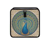 aidingzhi 100% Leak-Proof Foldable Trash can and Leak-Proof & Spill-Proof Accessories for Women Interior Cute Car Accessories for Women Men 6L - Victorian Style Peacock Blue Green