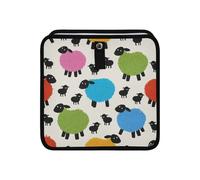 aidingzhi 100% Leak-Proof Foldable Trash can and Portable mini Trash Bags for car Car Accessories for Women Men 6L - Beige Cartoon Lamb Sheep Silhouette