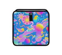 aidingzhi 100% Leak-Proof Foldable Trash can Cup Leak-Proof & Spill-Proof Garbage can for Back Car Accessories for Women Men 6L - Colorful Star Sun Abstract Pattern