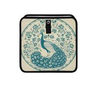 aidingzhi 100% Leak-Proof Foldable Trash can mini Portable car Accessories for Men Interior Car Accessories for Women Men 6L - Retro Vintage Victorian Style Peacock Blue Green