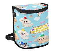 aidingzhi 100% Leak-Proof Foldable Trash can Model Leak-Proof & Spill-Proof Accessories for Women Interior Cute Car Accessories for Women Men 6L - Happy Birthday Cute Dog