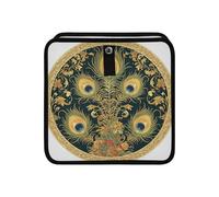 aidingzhi 100% Leak-Proof Foldable Trash cans Leak-Proof & Spill-Proof Accessories for Women Interior Cute Car Accessories for Women Men 6L - Victorian Peacock Feather Gold Green