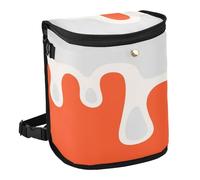 aidingzhi 100% Leak-Proof Foldable Van Trash can Leak-Proof & Spill-Proof car Accessories for Women Interior for Women Men Road Trip Essentials 6L - Graffiti Art Orange White