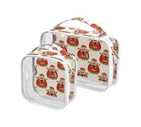 aidingzhi 2 Pack clear mens toiletry travel bag TSA approved water-resistant makeup bag travel Men’s shaving kit Chinese Cultural God Wealth, Chinese cultural God wealth