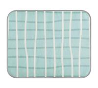 aidingzhi Abstract Strips Plaid Green pet Cooling mat for Dogs Cooling Blanket for Dogs for Rabbits Outdoor Summer 22×27.6in