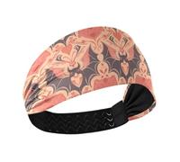 aidingzhi Animal Vampire Bat Poster Style Cooling workout headbands for women Elastic sweat bands for head for Running tennis make up Daily use