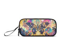 aidingzhi Art Asthetic Butterfly Nylon Pencil Bag School Large Capacity Pencil Case Stationery Bag for Middle School Nurse