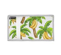 aidingzhi Banana Tree Summer Yellow trifold slim wallets for womans pop lighweight slim wallets with lanyard Christmas presento