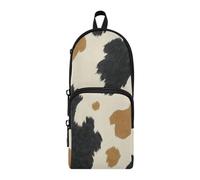 aidingzhi Bear Skin Texture Nylon 3 Compartments Pencil Cases For College Students Large Capacity Pencil Case For College Stationery for Middle School