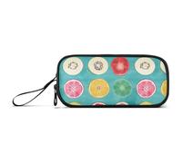 aidingzhi Beauty Fruit Teal Nylon Large Pencil Bag For Boys Large Capacity Pencil Cases For Teen Girls Stationery Bag for Elementary Men