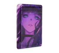 aidingzhi Beauty Psycho Anime leather wallet for men slim with money clip RFID Blocking slim credit card holder for Men and Women