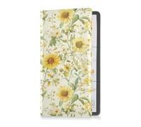 aidingzhi Beauty Spring Flowers Retro Premium Leather Car Registration & Insurance Card Holder Car Essentials for Cards, Essential Document Driver License