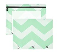 aidingzhi Binder pencil pouches Clear Pen Holder Case for 3 Rings Binder 2 Pack Students Classroom Supplies Mint Green