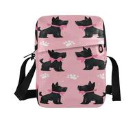 aidingzhi Black Scottish Terrier Silhouettes Paw cute messenger bag Crossbody Small Bags For Women Ladies Shoulder Handbags Adjustable Strap for Outdoor Daily Outdoor Daily