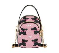 aidingzhi Black Scottish Terrier Silhouettes Paw trendy sling crossbody bag with multi pockets womens handbags for work