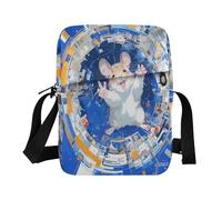 aidingzhi Blue Hamster Astronaut men's messenger bag Small Crossbody Bags For Women Croos Body Purses Adjustable Strap for outdoor sports Outdoor Daily