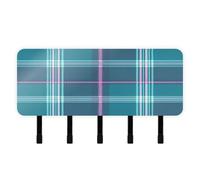 aidingzhi Blue Purple Stripe Plaids Keys Holder on Wall with Mail Organizer & 5 Hook Self-Adhesive Hanging Home Improvement Wall Hanger for Entryway Entryway Entryway