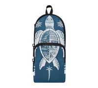 aidingzhi Boho Summer Turtle Nylon 3 Compartments Pencil Bag For Kids study&multifunctional Pencil Case For Kids School Stationery for College
